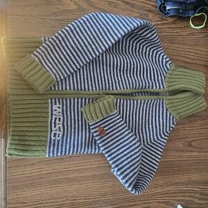Wesc Knit Sweater with Blue and Green Stripes